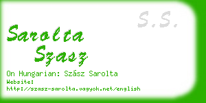 sarolta szasz business card