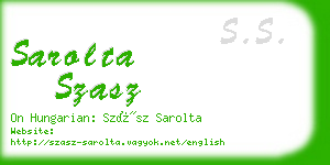 sarolta szasz business card